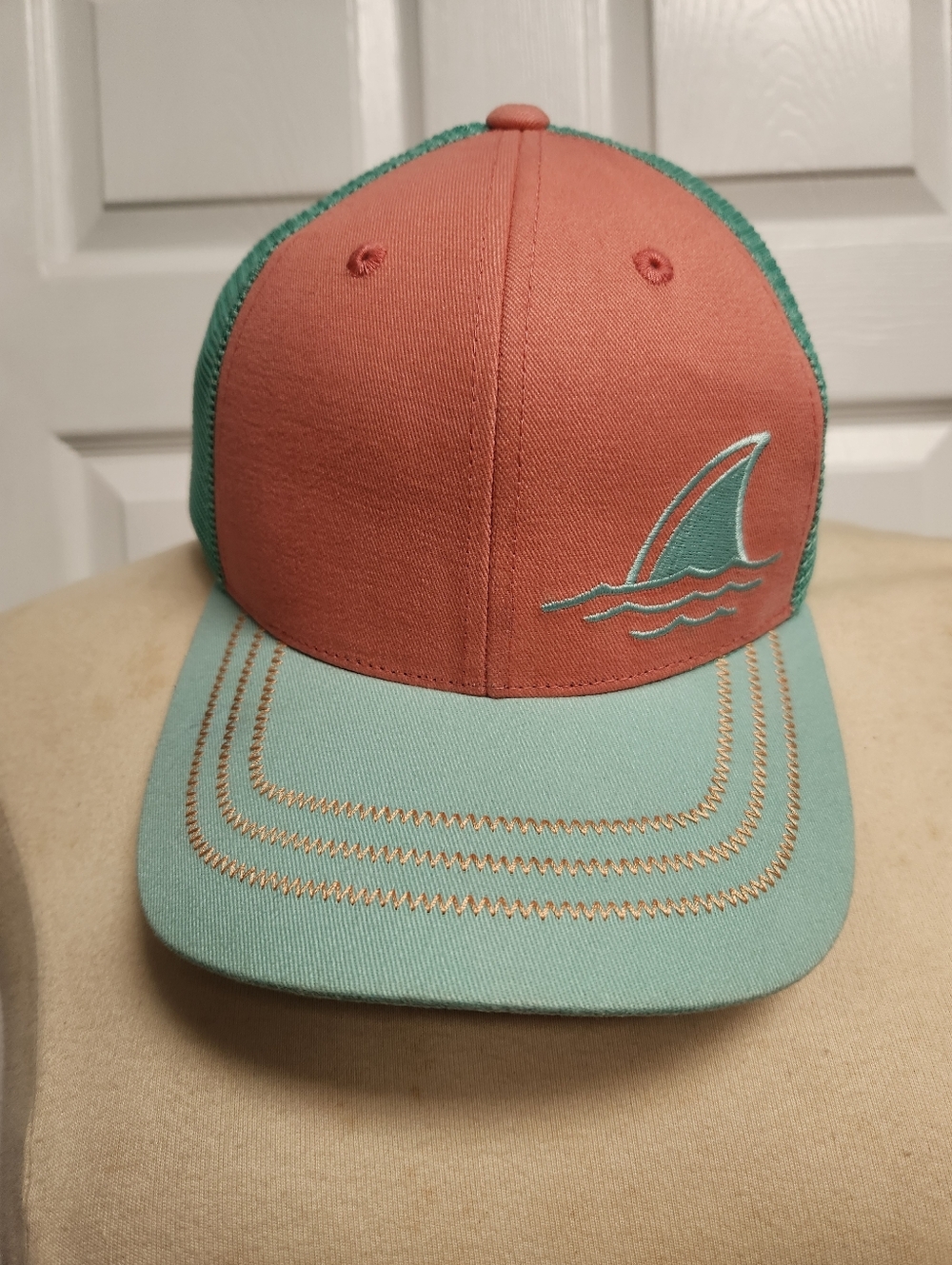 Margaritaville Mint & Coral Mesh Trucker Hat